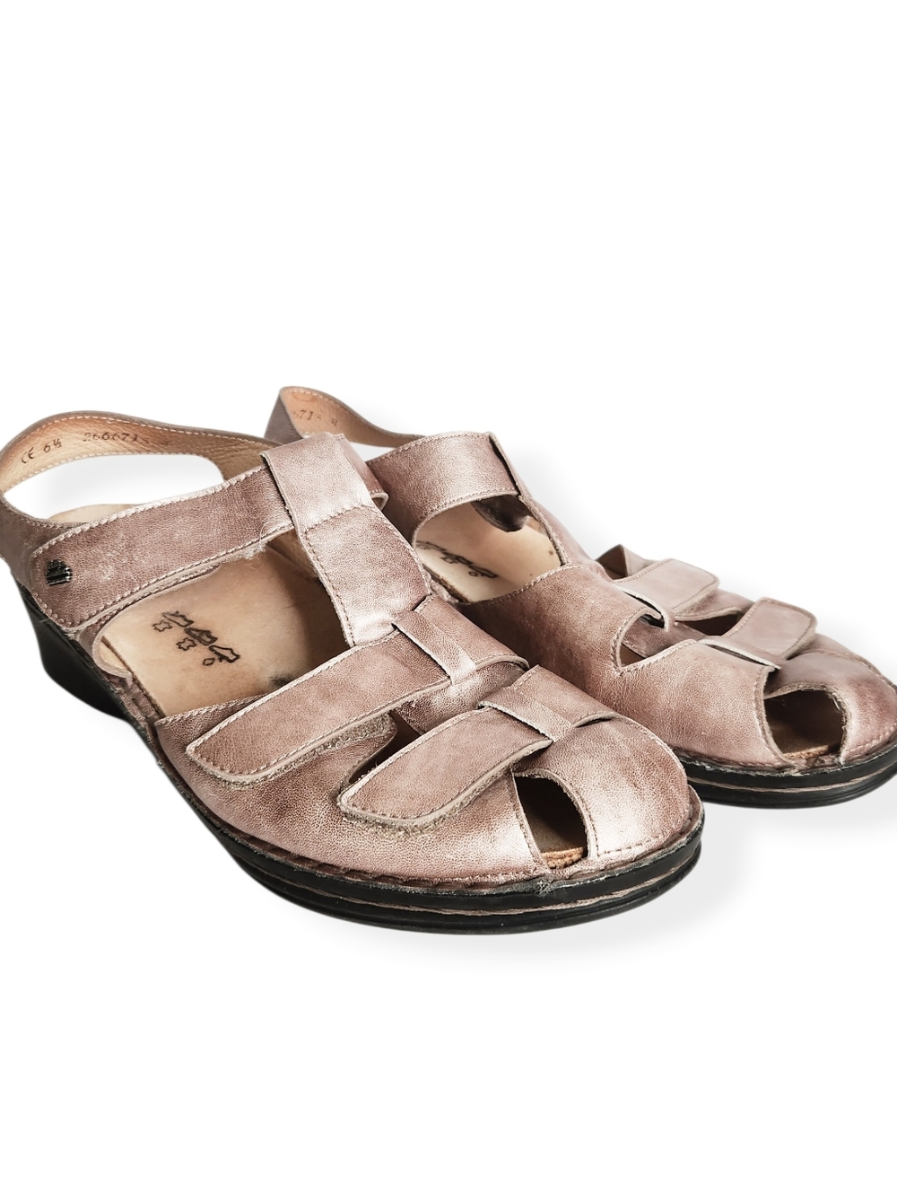 Finn Comfort Funen Fisherman Women's Leather Sandal Shoes Size 6.5